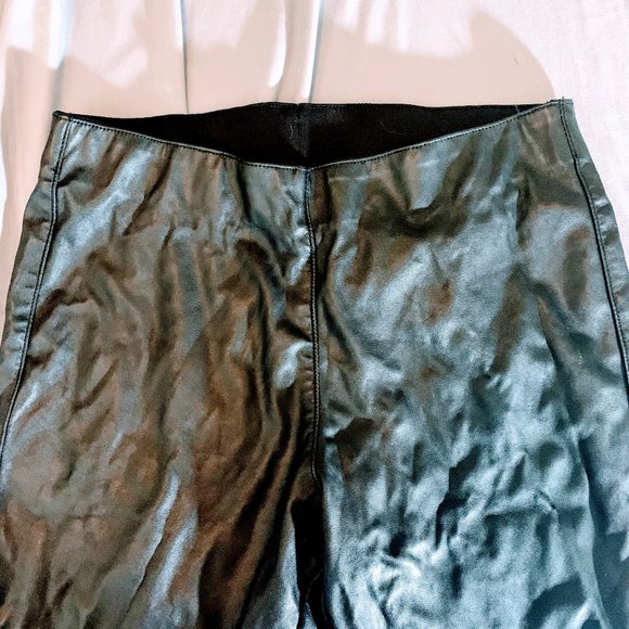 Divided Pants - Faux Leather Pants